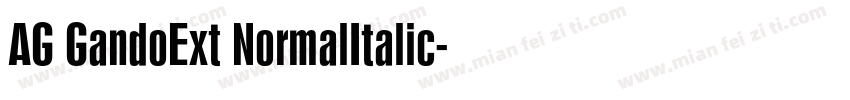 AG GandoExt NormalItalic字体转换